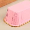 50Pcs Rectangular Aluminum Foil Tin Paper Cup Baking Cup Dessert Box Cake Box