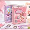 Cute Girl Sticker Quiet Book Reusable Dress Up Themed DIY Craft Activity Toy for Kids Toddlers Party Favor Home Play