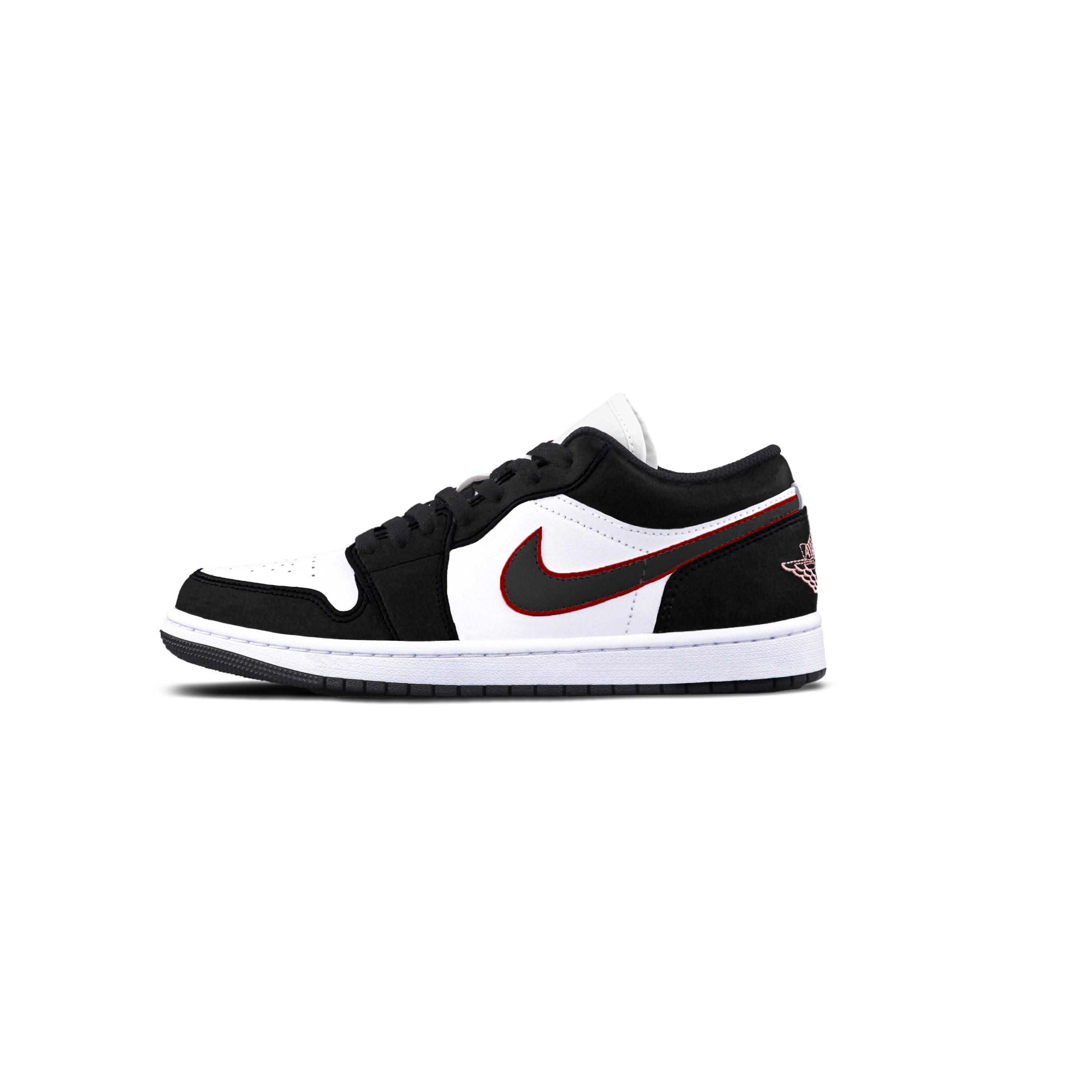 

Jordan Air Jordan 1 Infrared Cushioning, Wear Resistant Low top Vintage Basketball Shoes Unisex Black White Red 553558-146(Team425-) 37.5