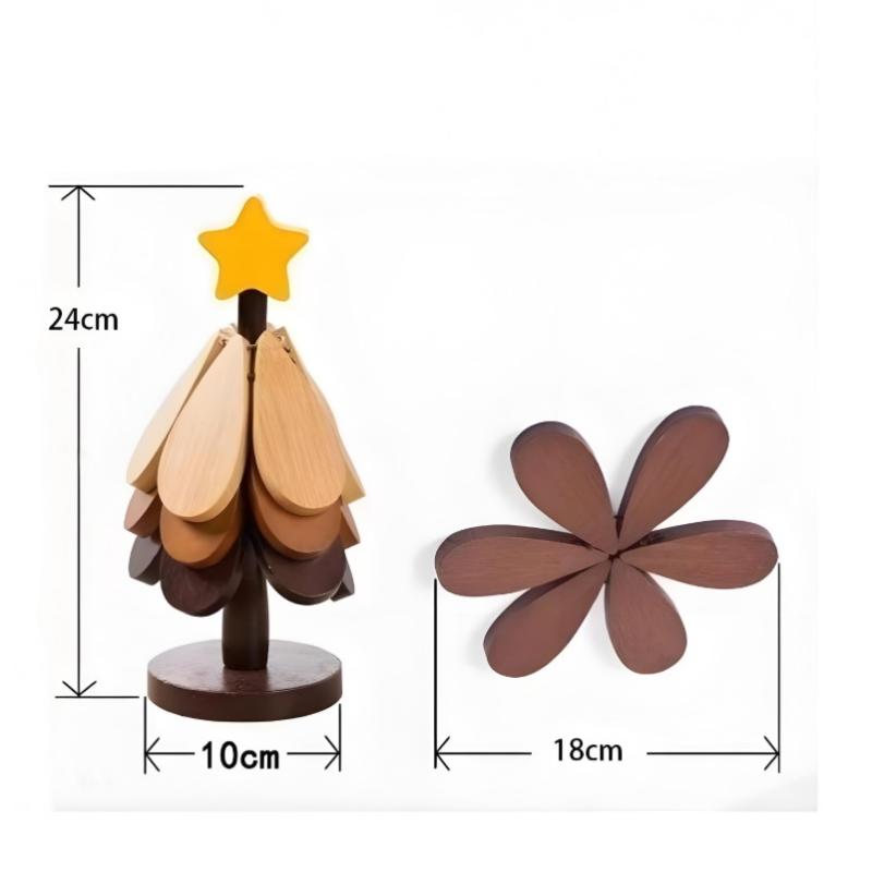 Tree Insulation Mat Solid Wood Dining Table Anti Scalding Mat Pot Mat Festival Gift Creative And Personalized Home Decoration