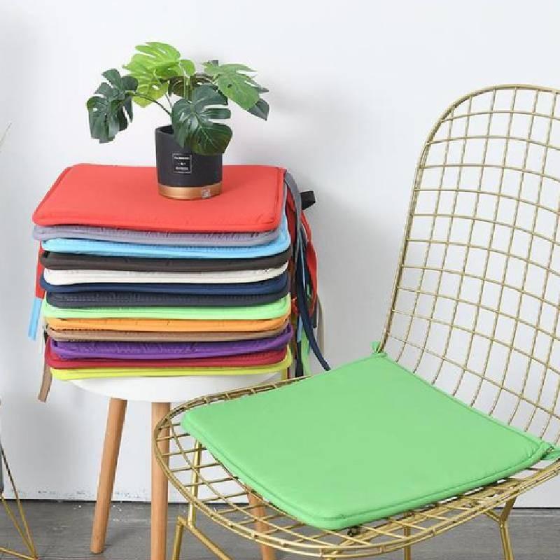 Modern Square Seat Cushion Made Of Soft Polyester Fiber For Comfortable Relaxation In Green And Purple Shades