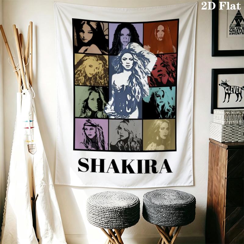 Tapeçaria de Parede Shakira Pendente de Parede Estético Manta de Tecido Impressa Tapeçarias Decorativas para Quarto Sala de Estar Decoração de Casa