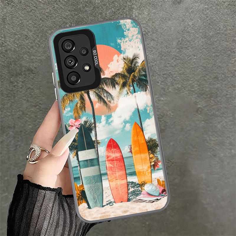 Surfboard Surfing Surf Summer Shockproof Phone Case for Samsung A17 A16 A15 A14 A37 A57 A36 A56 A26 A35 A55 A25 A34 A54 A24 A13