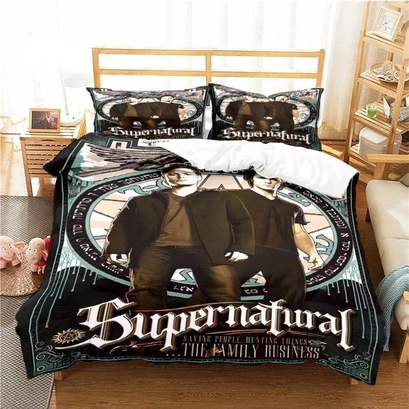 Supernatural Pattern Bedding Set Printed Bed Set With Pillowcase Bed Duvet Cover Soft Single Double Queen Super King Size