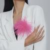 1Pc Feather Headwear Fashion Bridal Hairband Exquisite Ostrich Feathers Brooch Pin DIY Clothing Accessories Ostrich Feather