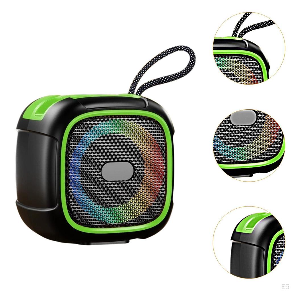 Portable BT Speaker TF USB Playback Powerful Subwoofer Practical with Phone Holder Rbg