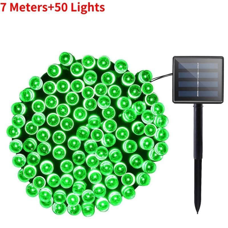 

Christmas Led Garland Fairy Light Outdoor Solar Powered String Lights Mode 8 Green,700cm/275.59in