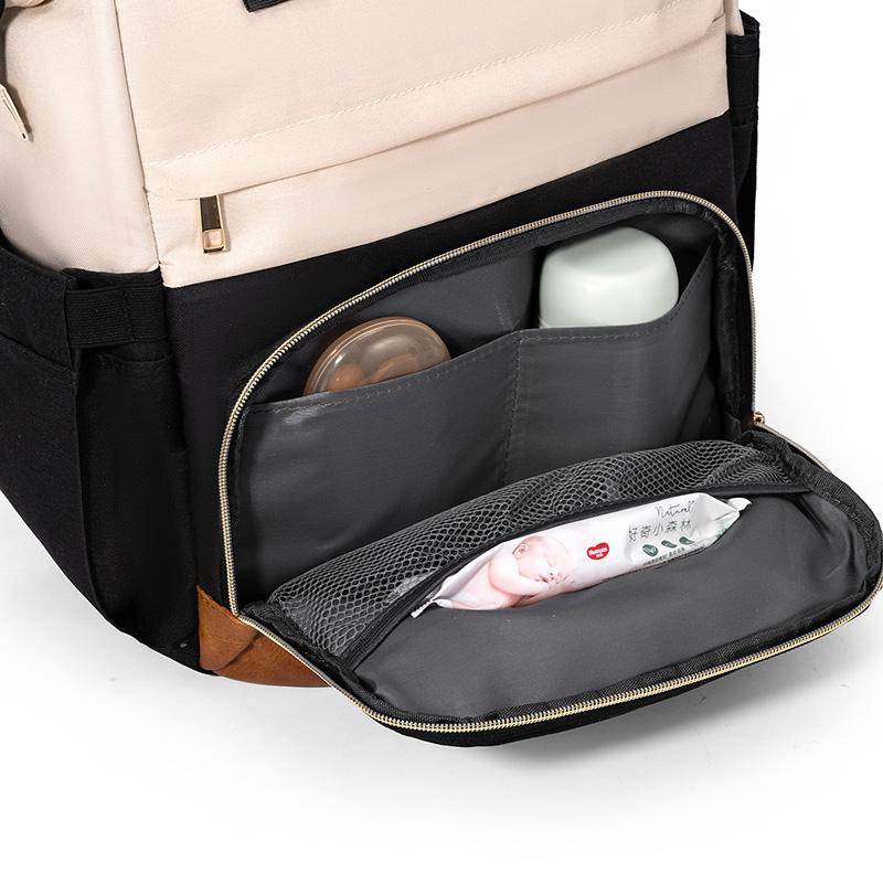 Large Capacity Oxford Mummy Bag Multifunctional Baby Bottle Thermal Insulation Travel Storage Bag Fashion Mummy Bag Hanging Bag