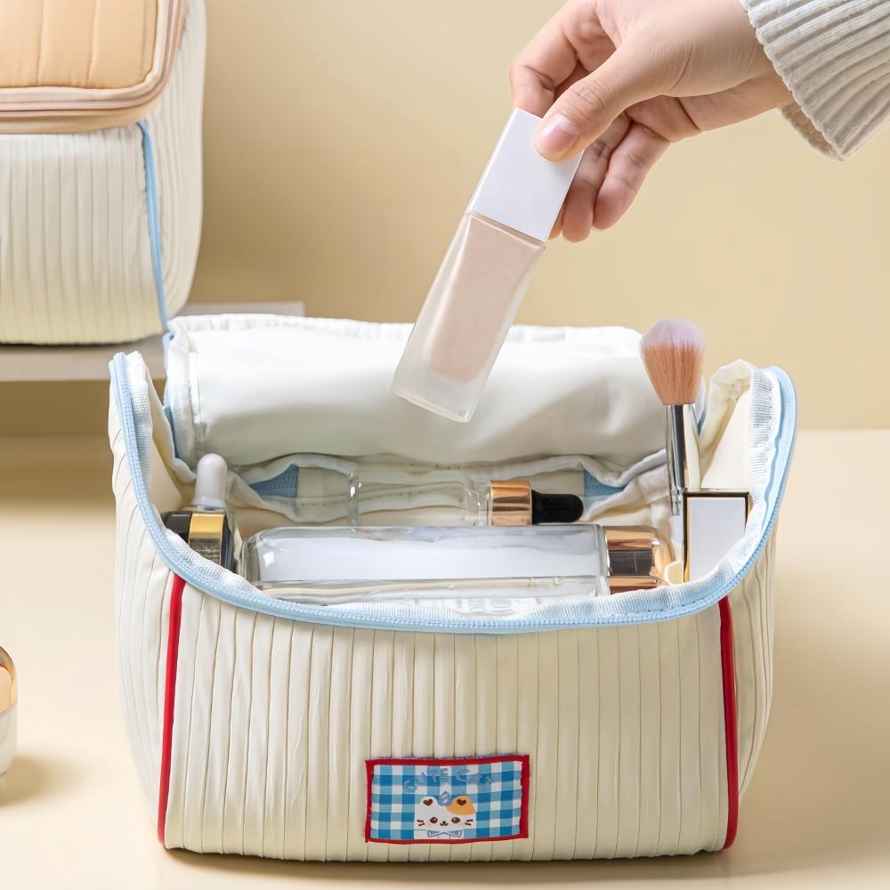 Portable Cosmetic Bags Lipstick Skincare Products House Makeup Bag Travel with "Lucky" Handle