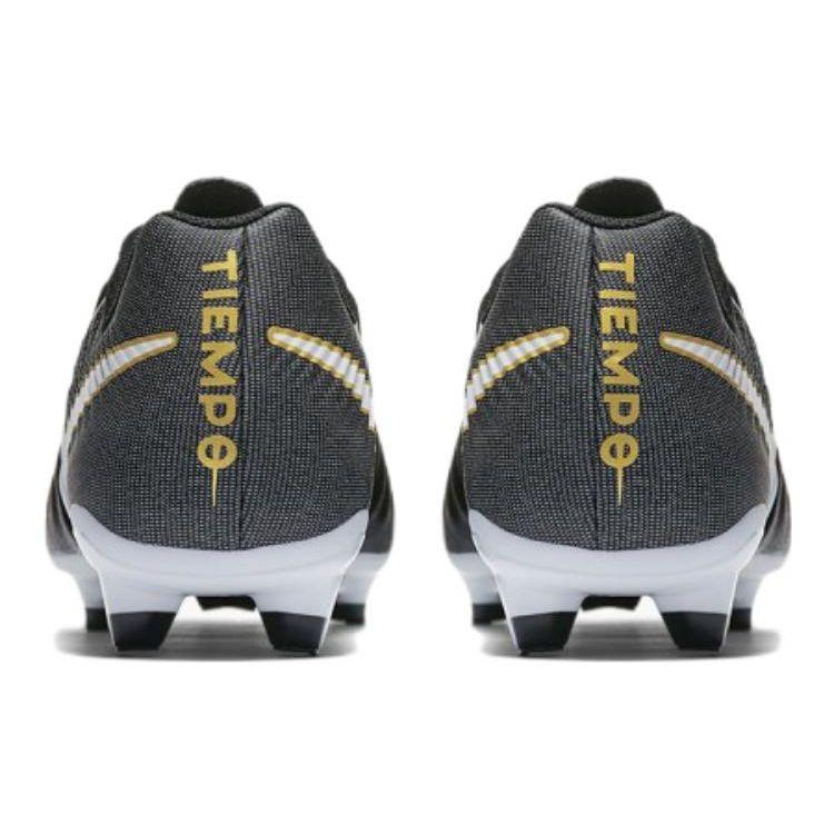 Nike Tiempo Ligera 6 Firm Ground Football Boots Men Football Boots Black White Gold 897744-002