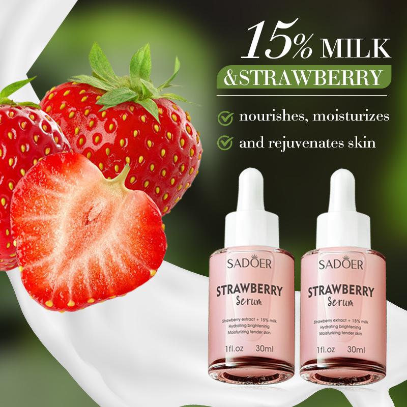 30ml Strawberry Fruit And Milk Essence Deep Moisturizing Skin Fade Fine Lines Moisturizing And Hydrating Essence