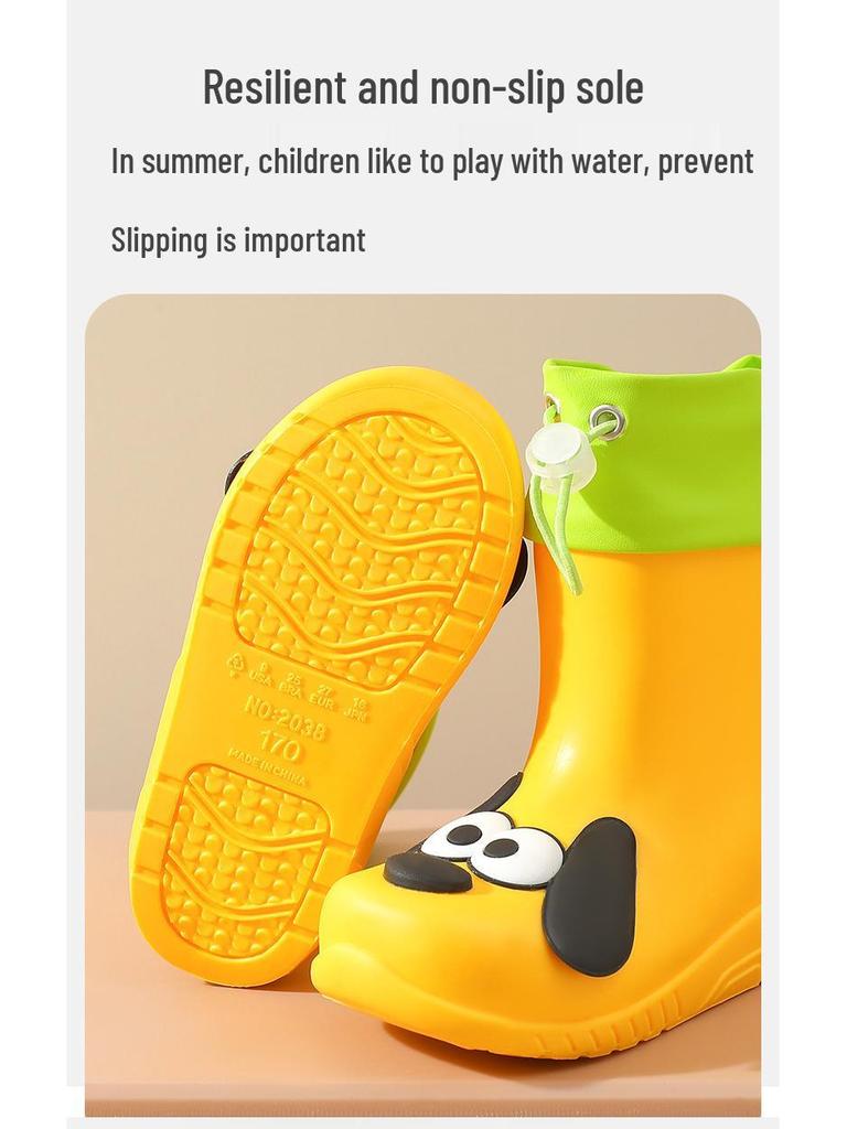 Cartoon Kids' Waterproof Rain Boots - Cute and Trendy for All Seasons