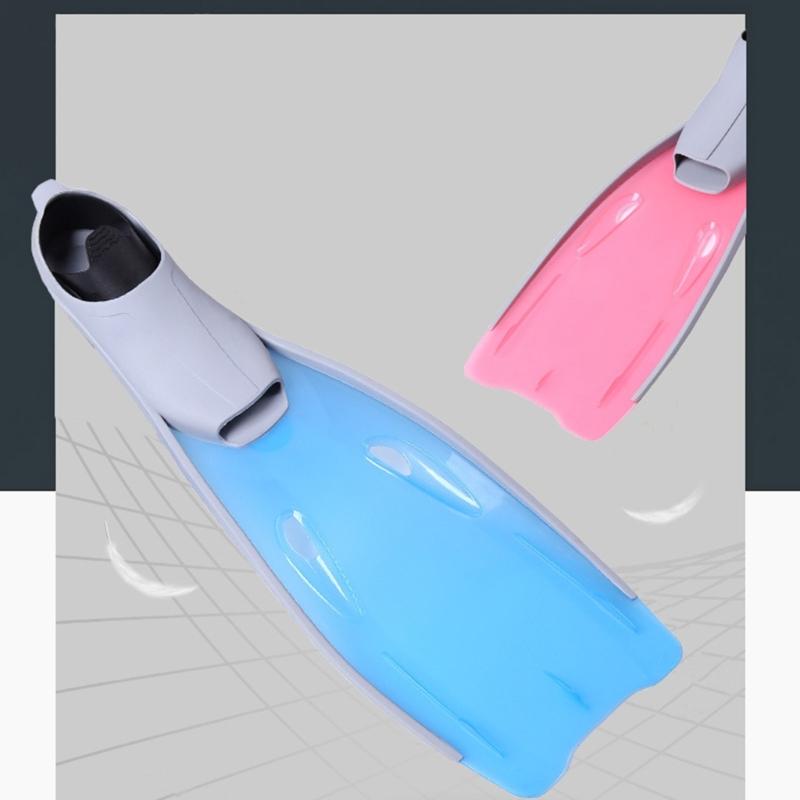 Scubas Diving Gear Full Foot Long Silicone Fins Snorkeling Swimming Diving Floating Fins TPR Non-Slip Swimming Flippers