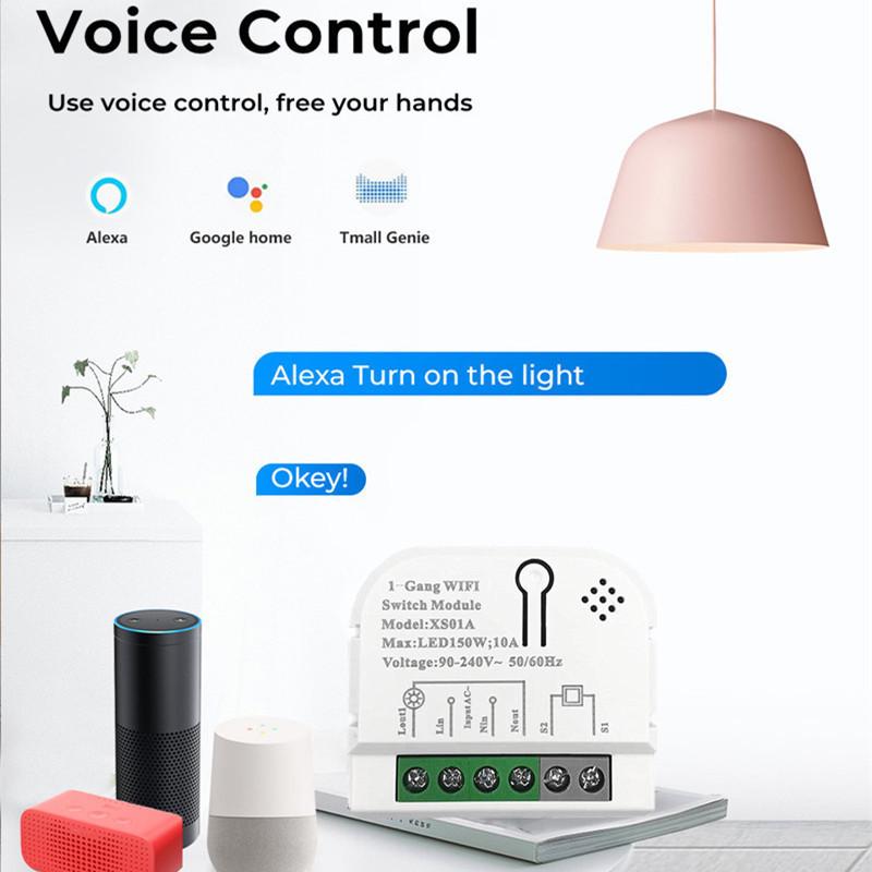 Graffiti Smart WiFi Voice-Controlled On/Off Switch with Alexa Integration, 1-Way Mini Module