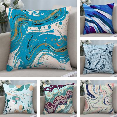 Marbling Texture Pillow Case Short Plush Pillow Covers Sofa Decorative Gift Home Double-sided Printing Cushion Cover