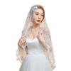 Sophisticated Handmade Tulle Permanent Bridal Face Covering Soft Lace Veils for Head Covering for Church Wedding