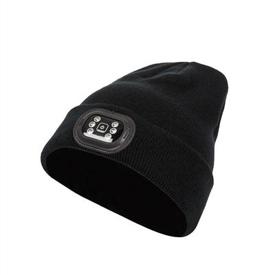 Outdoor USB Rechargeable LED Beanie Hat