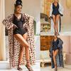 European-American Cotton Print Women's Beach Cardigan Cover-Up Swimsuit Bikini Sunscreen Holiday Wear