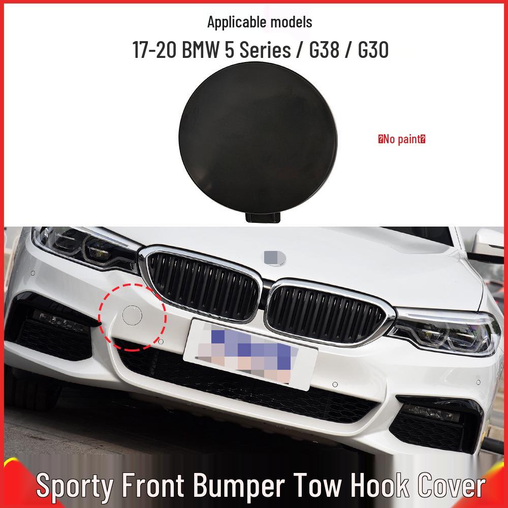 Compatible Tow Hook Cover for 2017-2020 BMW 5 Series G30 M Sport Front Bumper - Part Number 51118068068