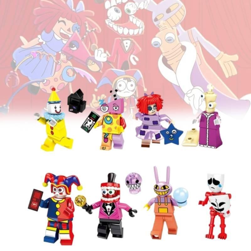 Colorful Digital Circus Palm Niken Clown Kraftmo Building Block Figurine Set Abs Material