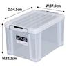 JEJ Astage Storage Box ST Box Clear Depth X Height X Width Set of 4 #45 54.5 32.2 37.9cm