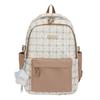 Schoolbag wholesale new schoolbag plaid niche idyllic anti-splashing versatile girl backpack cute primary school backpack
