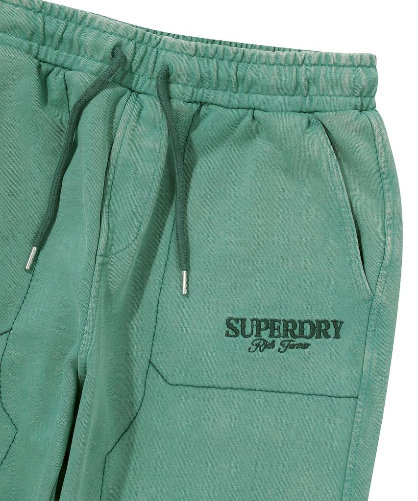 Syupeodeulai Vintage Washed Wide Sweatpants Green