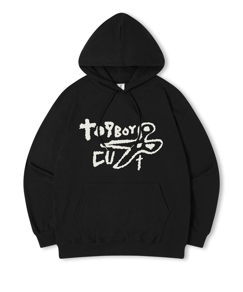 Top Boy Caesars Oversized Brushed Print Hooded Sweatshirt