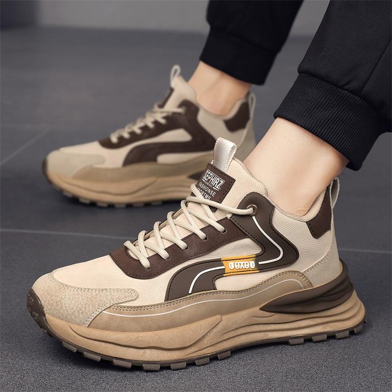 Autumn and winter youth sports fashion sneakers men's shoes, black, gray, beige