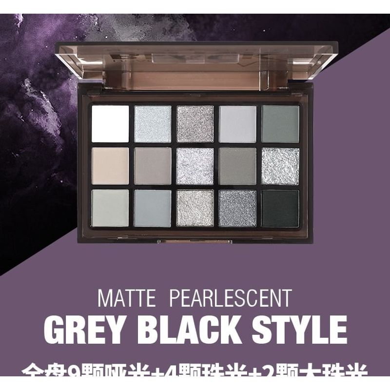 UCANBE - Black Meteors 15-Color Eyeshadow Palette