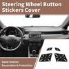 Set of 12 Steering Wheel Button Stickers Cover Switch Button Decoration for Mercedes-Benz a Class 2013-2015 Interior Trim Accessory Black
