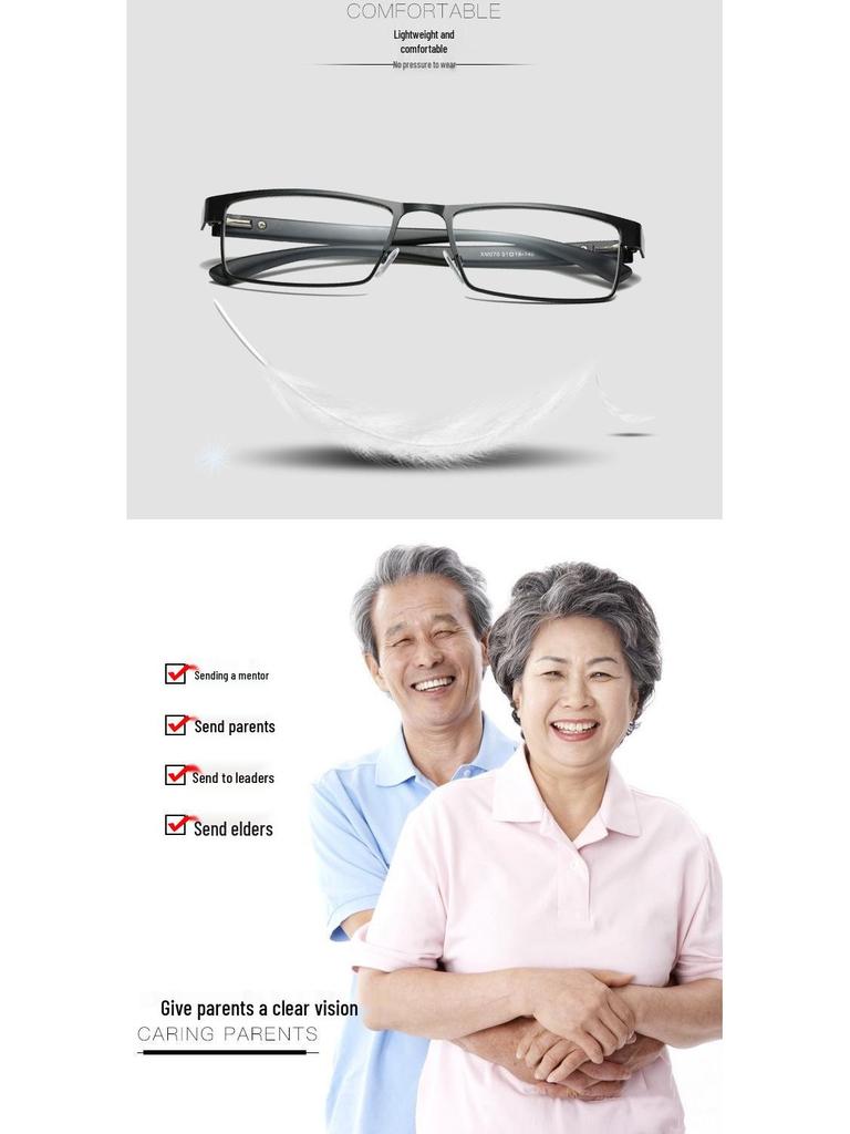 Stylish Metal Reading Glasses for Women - Presbyopic Optical Frames for Seniors