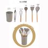 Kitchen Cooking Kitchen Heat Suitable for and Chinese Fry 1 Storage Present Tools, Utensils, Silicone, 6-piece Set, Wooden, Utensils, Housewarming,