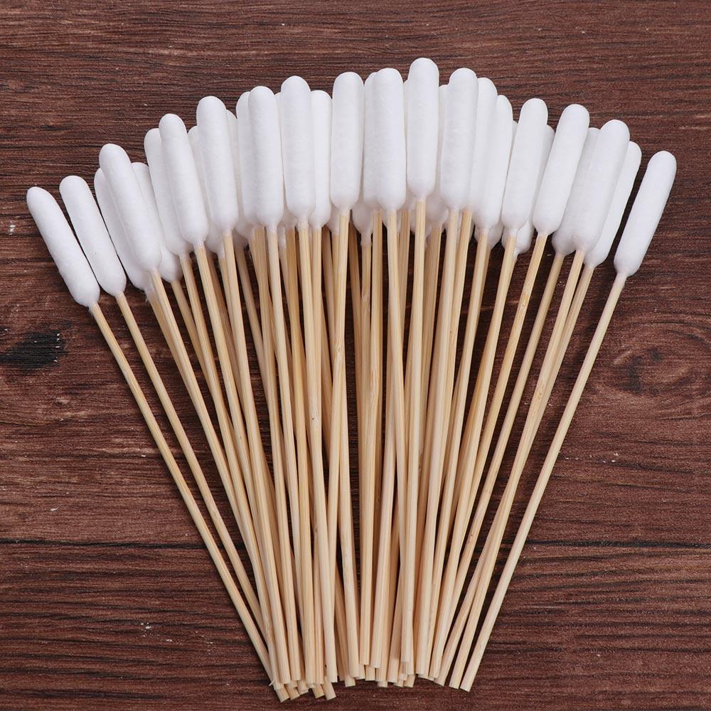 50pcs Single-head Pet Cotton Swabs Disposable Pet Ear Wash Cotton Ball Dog Cotton Buds  Grooming
