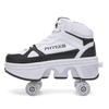 34-43 Four Wheeled Walking Shoes for Children/ Teenagers Roller  Skates for Kids Four Wheeled Deformed Ice Skates for Children