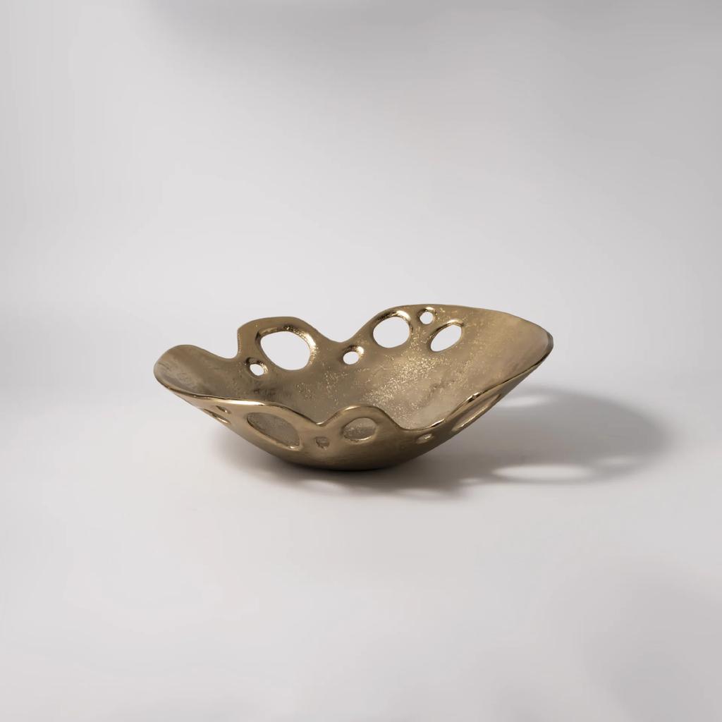 Creative Golden Tray Resin Bowl Special-shaped Irregular Tray Ornaments Desktop Storage Fruit Bowl Trays Decorative Jewelry Dish