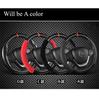 38CM Deluxe Black Carbon Fiber & Leather Car Steering Wheel Cover Trim Universal