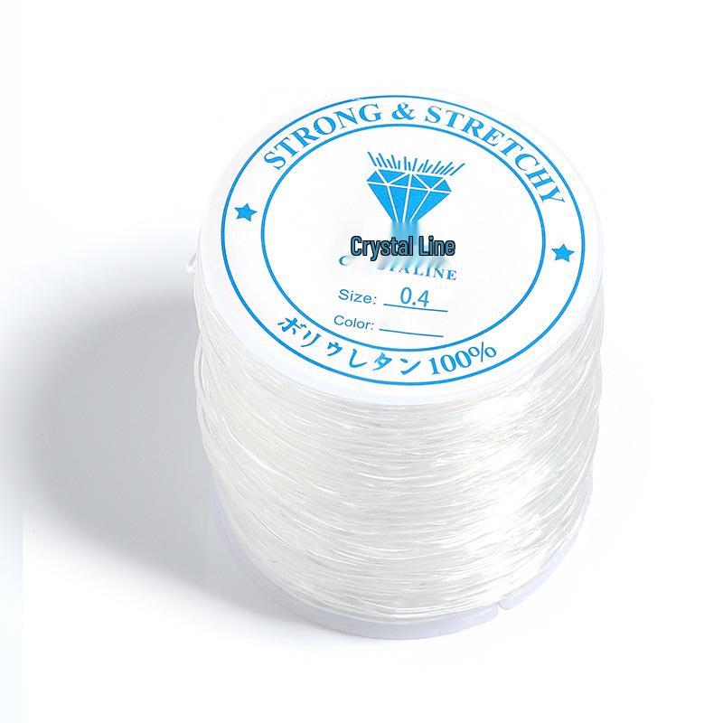 Large Roll Crystal Elastic Beading Cord - Transparent Stretch Jewelry Material for DIY Handmade Accessories