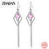 925 Sterling Silver Long Tassel Dangle Earrings For Women Fashion Wedding Jewelry Gift