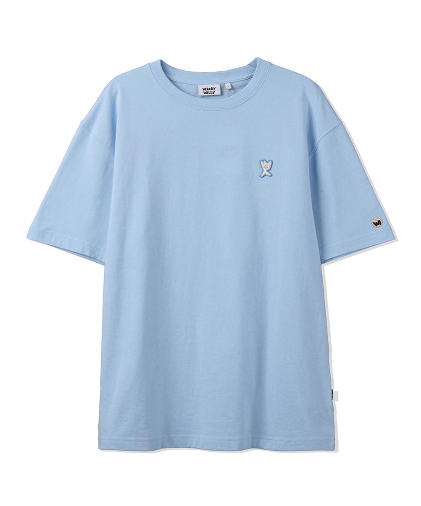 WACKY WILLY Signature Kiki Wappen Short Sleeve T-Shirt Blue