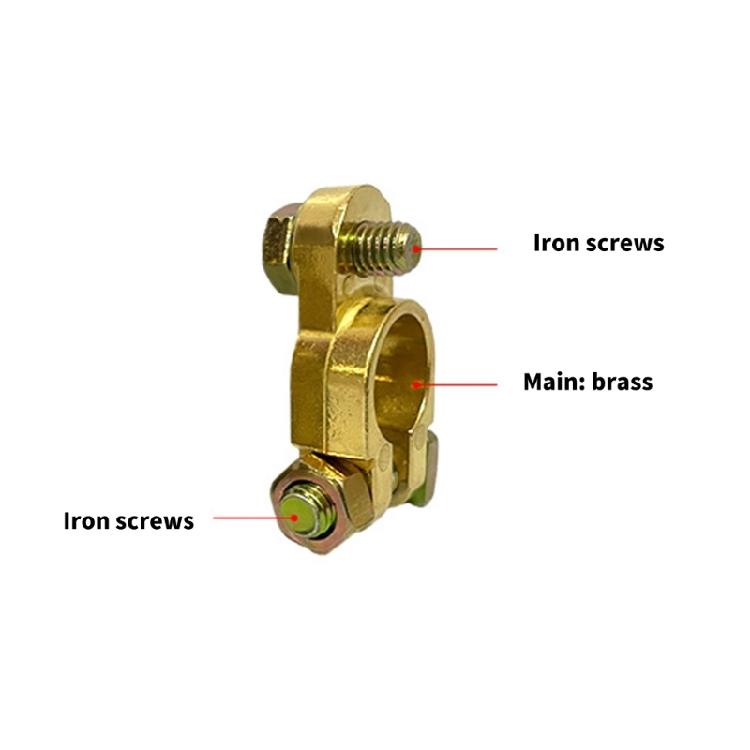 Zuverlässige Messing 8mm Batterieklemmen Korrosionsbeständige Ausführungen Kabelklemmen für 12V 24V 48V Automobilanwendungen