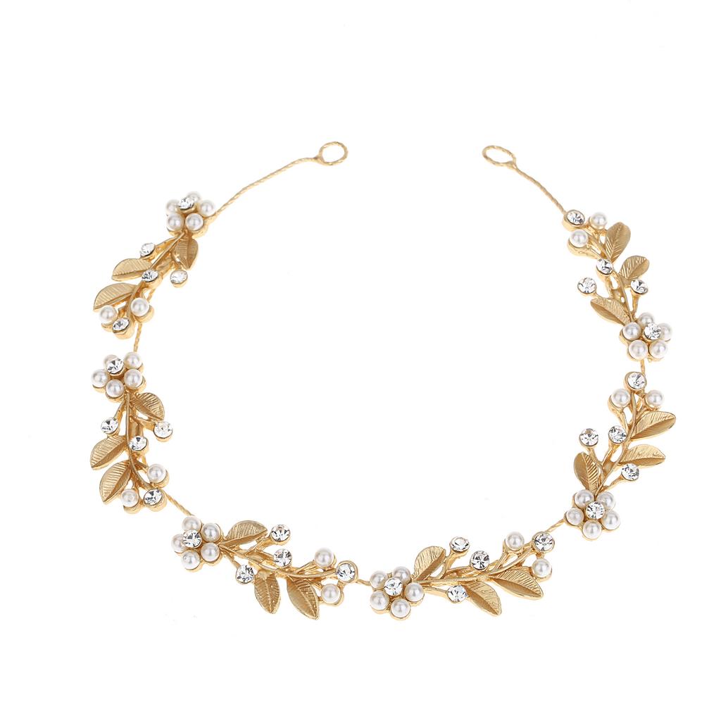 Crystal Leaf Hair Vine Band Headband Rhinestone Flower Headband Tiara For Women Bridal Wedding Hair Accessories Jewelry Headband