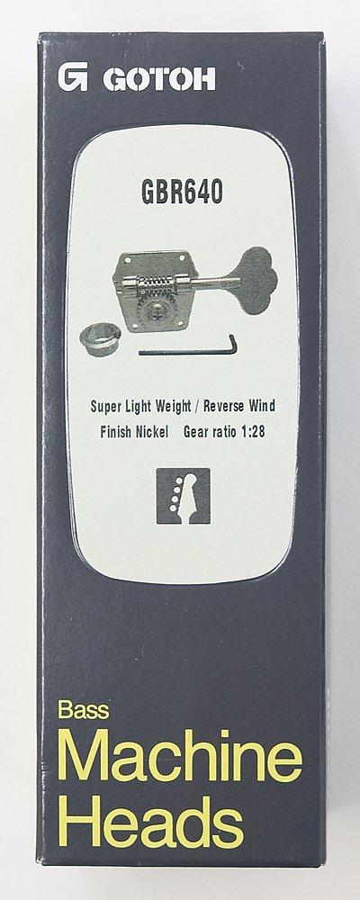 GOTOH GBR640-L-N RES-O-LITE Reverse-Winding Bass Tuners, 4 Left, Nickel, 3566NX