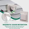 AD23-1 Set Dual Door Dryer Vent Cover 4 Inch  Outdoor Vent Cover Duct Tube & Trim Ring Indoor Dryer Vent