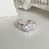 Heart Geometric Exquisite Ring In White Gold Plating Perfect For Gifts And Occasions Special