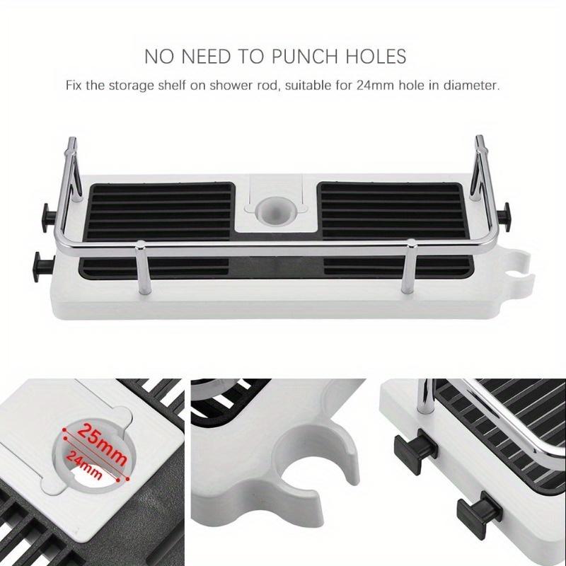 1Pc Shower Storage Holder Rack Organizer Bathroom Shelf Shampoo Tray Stand No Drilling Floating Shelf for Wall Household Item.