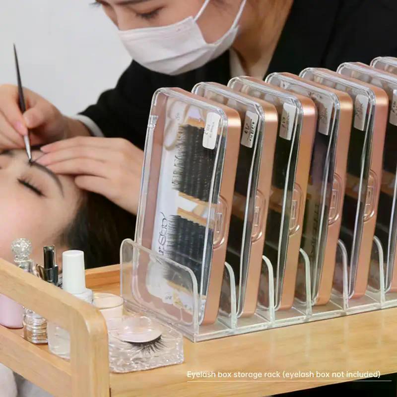 Eyelash Extension Supplies Organizer False Eyelashes Storage Box Lash Accessories Case Display Stand Makeup Powder Blusher Rack
