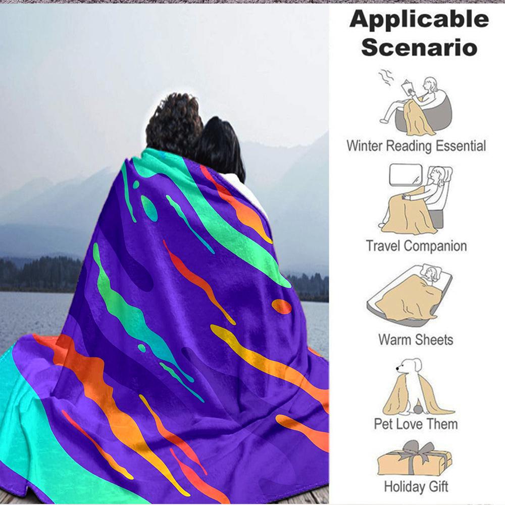 1pc Colorful Flow Pattern Blanket Warm, Cozy, And Soft, Suitable for Sofas, Beds, Cars, And Office Use.Perfect for Camping And Travel, Making It a Gre