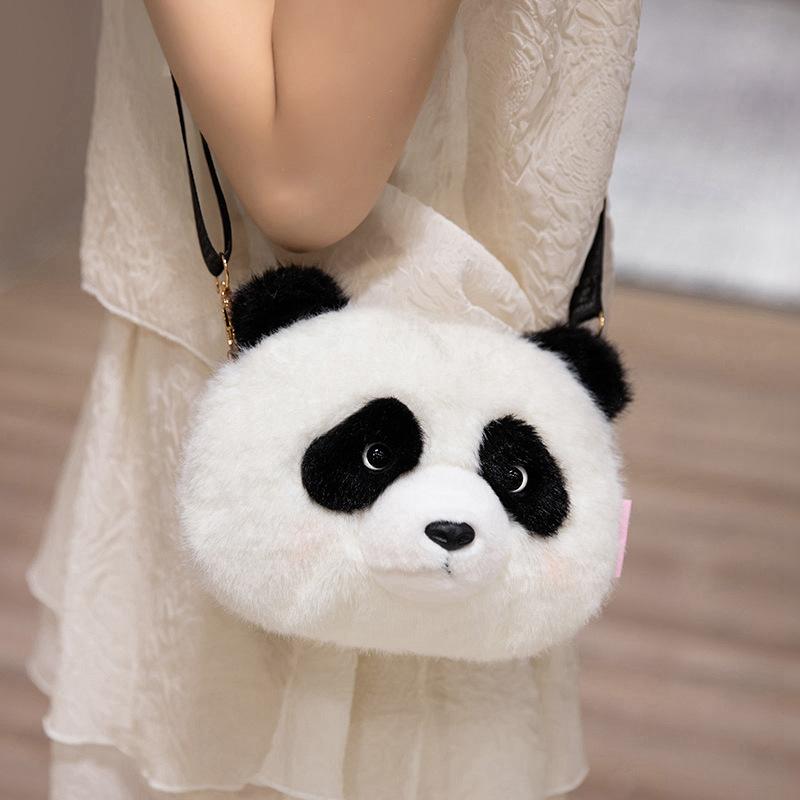 Fashion Japanese Cute Plush Panda Crossbody Bag In Winter Popular New Shoulder Bag Korean Version Ins Women's Bag Animal