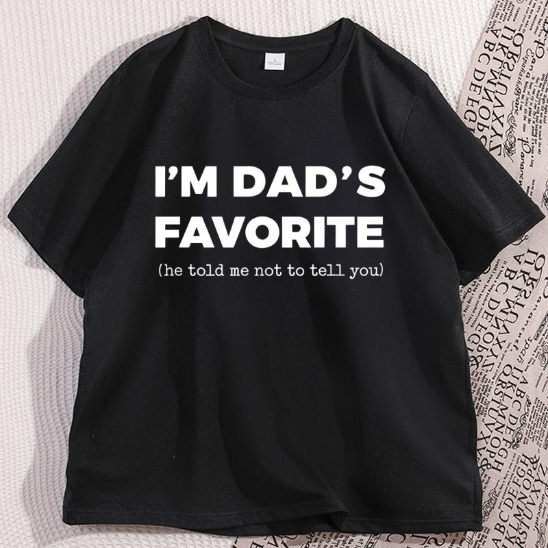 Im Lieblings-T-Shirt des Vaters Lässiges Baumwoll-T-Shirt mit kurzen Ärmeln und Rundhalsausschnitt Streetwear Locker für Männer Kleidung zum Vatertag